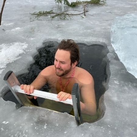 Vinterbad i Saxviken