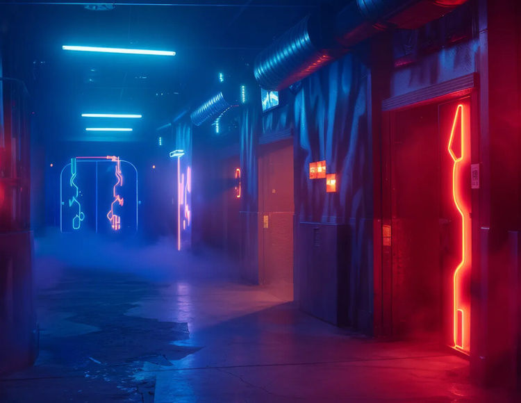 Laserzone med 28 deltagare samtidigt. Grymt roligt och utmanande för hela sällskapet.