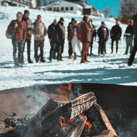 Lunsj i gapahuk med grilling