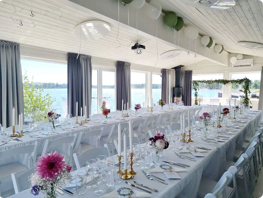 Bröllop vid vattnet i Stockholm