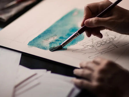 Med penseln i handen