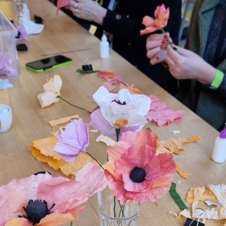 Workshop -pappersblommor